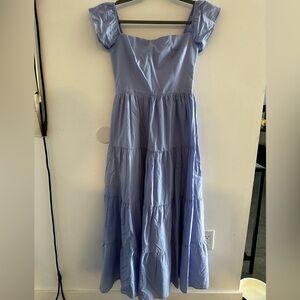 Charles Henry Blue Gray Tiered Sundress